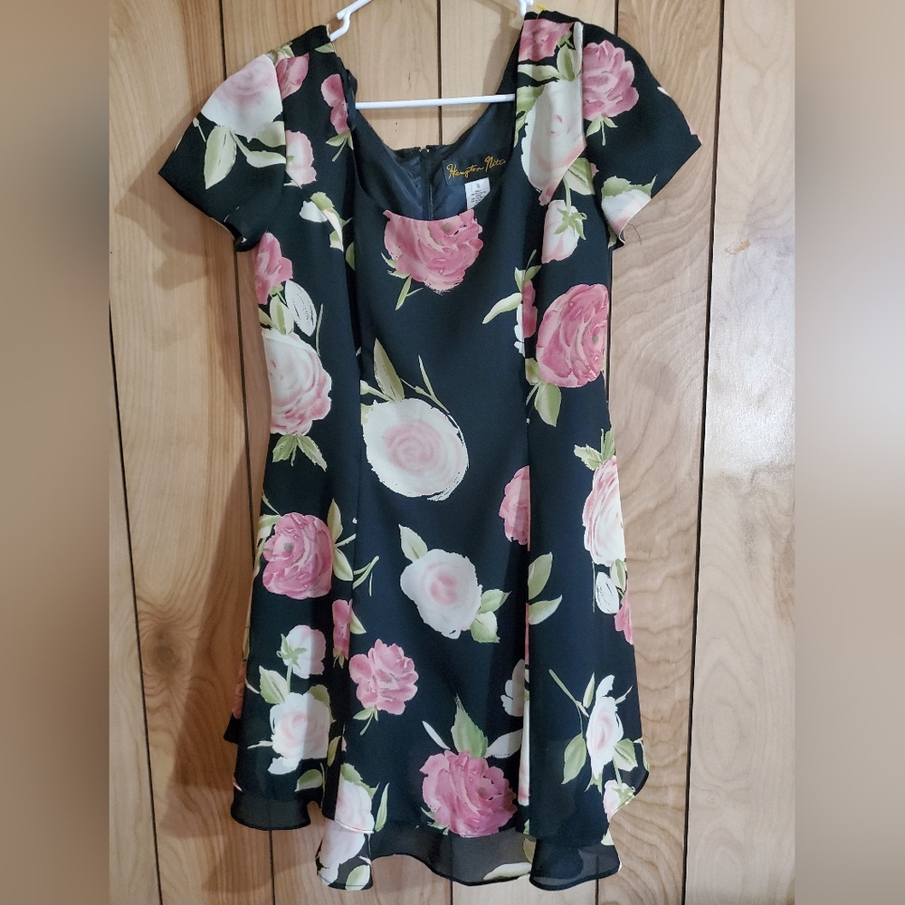 Floral Black Dress